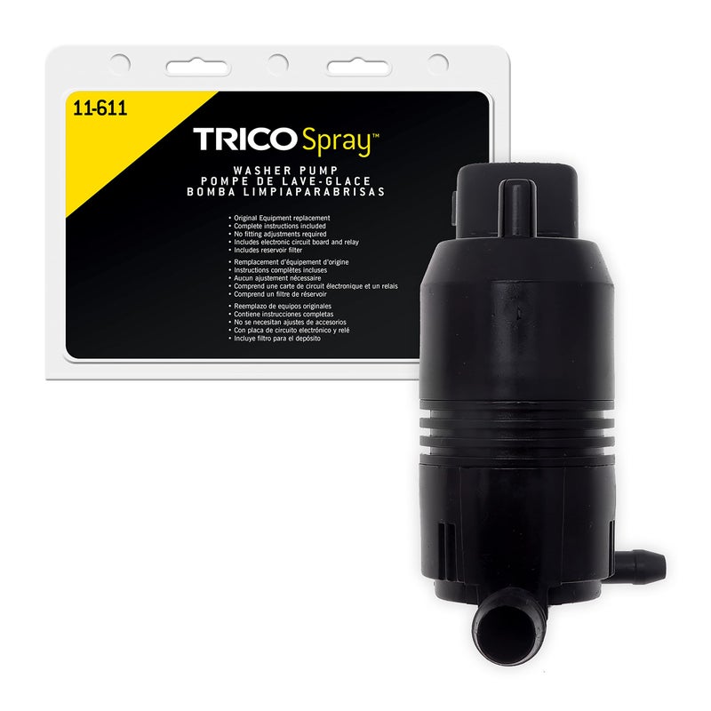TRICO Spray Windshield Washer Pump (11-611) Fits Select Chevy, GEO, and Toyota Model Years - Image 1